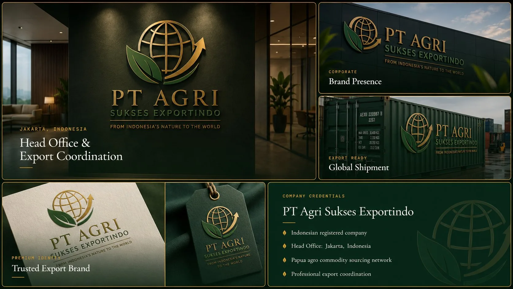 Agri Sukses Exportindo — Brand Identity Collage